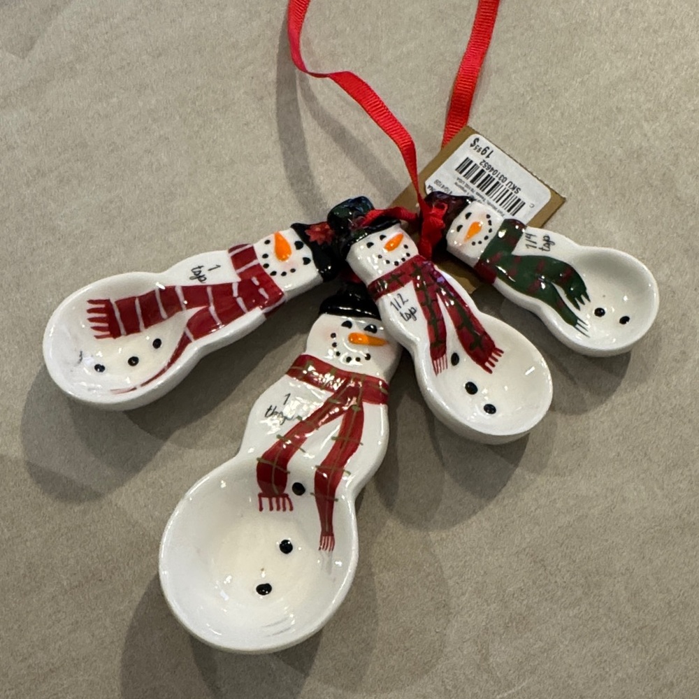 Snowman Holiday Measuring Spoons Set